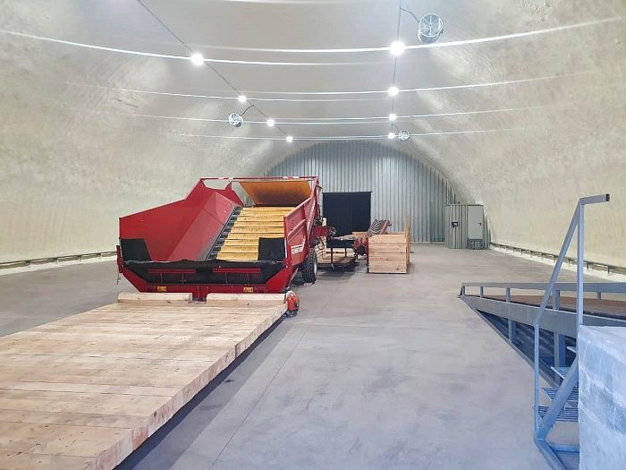 Создание системы микроклимата для навального хранения 1500 тонн картофеля