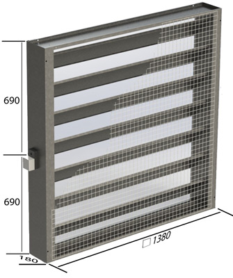Приточный клапан KPR габаритные размеры