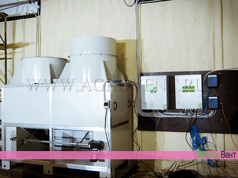 Оборудование "Агровент" в бескаркасном арочном картофелехранилище на 500 тонн в Новгородской области 